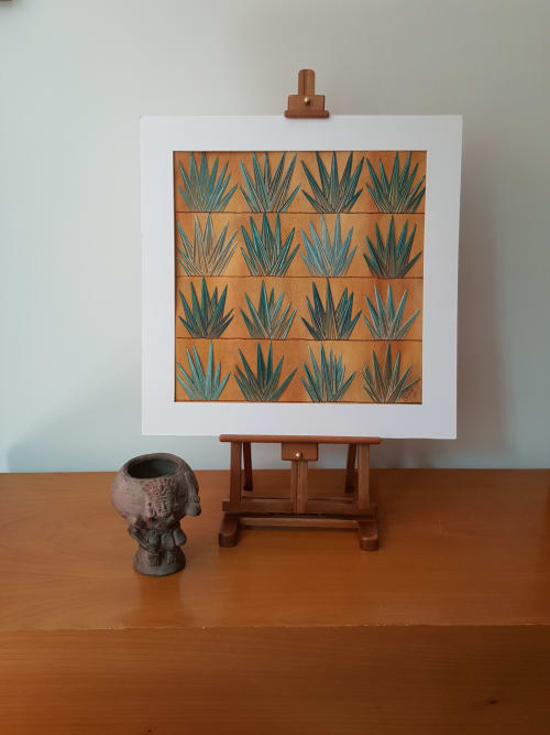 Los agaves (similar piece upon request) | Mixed Media by Laila Vazquez