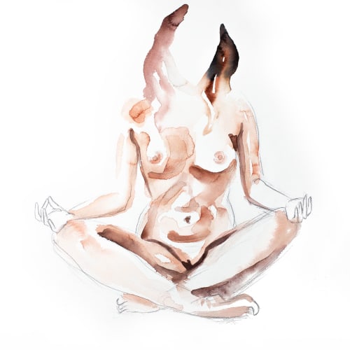 Breathe No. 2 : Original Watercolor Painting | Paintings by Elizabeth Becker