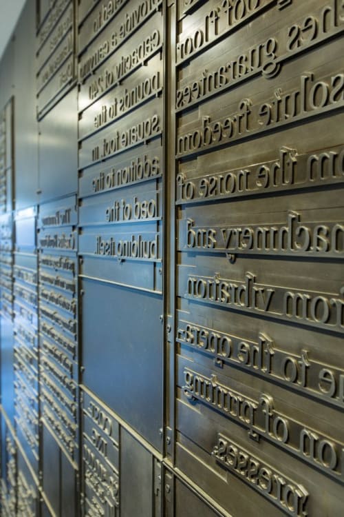5 Penn Feature Wall | Paneling in Wall Treatments by Amuneal | 5 Pennsylvania Plaza in New York