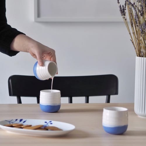 Unique ceramic espresso cups with saucer – Kari Ceramics