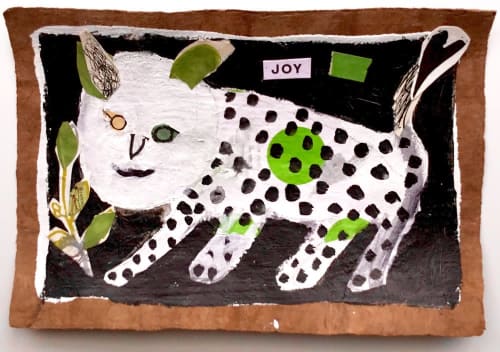 Green Cat (New) | Prints by Pam (Pamela) Smilow
