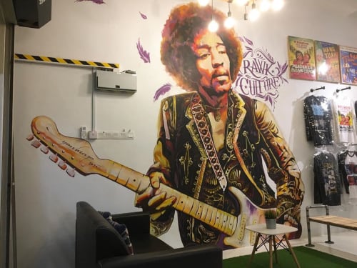 Jimi Hendrix | Murals by Yaul Acap