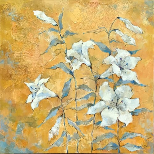 "White Lilies" | Paintings by Marina Saba Fine Art