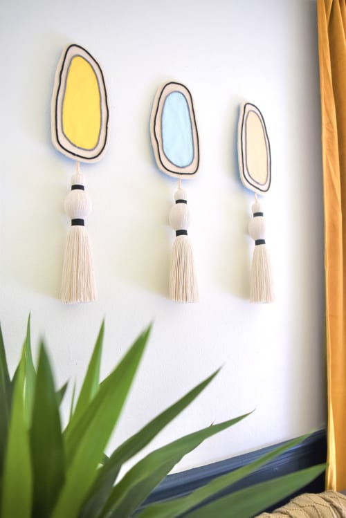 Ovalos Pastel Color (Set of 3) | Wall Hangings by HILO Fiber Art