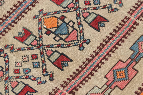 Antique Persian Horse Cover with Colorful Geometric Patterns | Area Rug in Rugs by Rug and Kilim