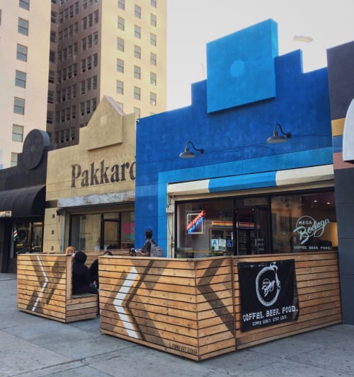 Stained Entrance | Street Murals by LAMKAT | Mega Bodega in Los Angeles