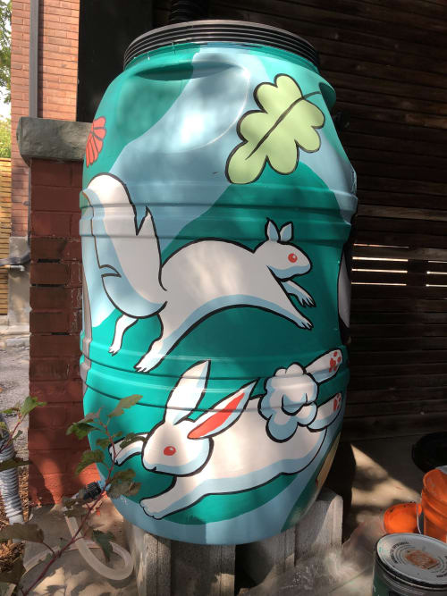Rain Barrel Mural | Murals by Alana McCarthy Creative