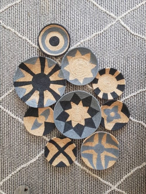 set of 9 Bohemian Wall Plates Decor | Decorative Plate in Decorative Objects by Sarmal Design