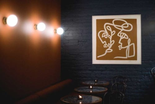 Daphne and Apollo | Paintings by Claire Stapleton | Daphnes Bar Taverna in Auckland