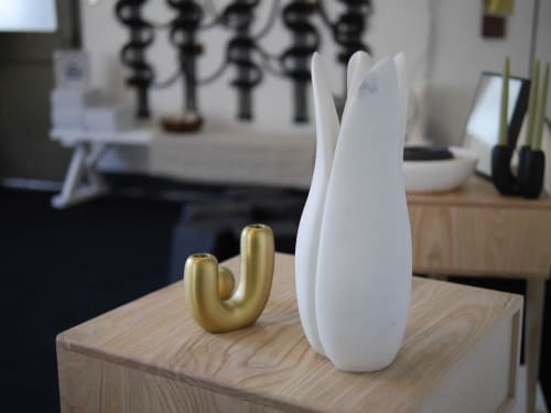 U Candle Holder - Brushed Brass | Art & Wall Decor by Tina Frey | Wescover Gallery at West Coast Craft SF 2019 in San Francisco