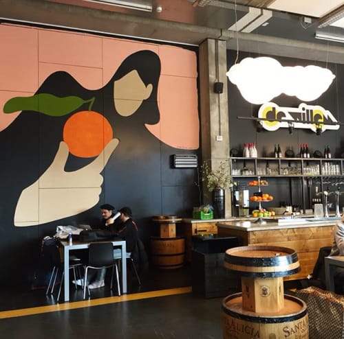 Figure with clementine | Murals by Floor Milou Smit | De Willem in Rotterdam