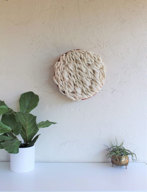 Komondor - Terracotta & Fiber Wall Sculpture | Wall Hangings by Keyaiira | leather + fiber | Reveal Hair Studio in Santa Rosa