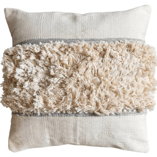 Arema Textured Cream Throw Pillow Cover | Pillows by Mumo Toronto