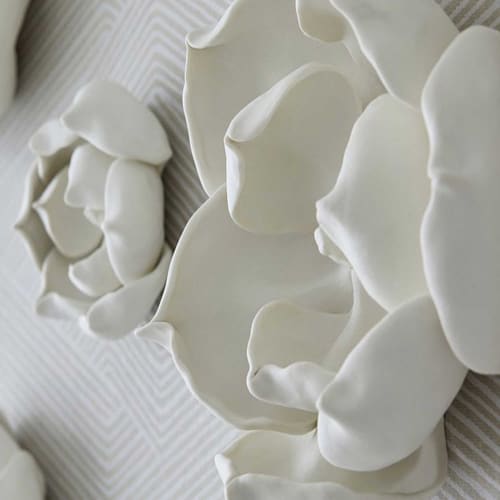 White Magnolia Ceramic Wall Art | Wall Hangings by Maap Studio | London in London