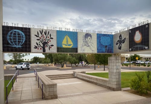 Sterling World | Public Sculptures by John Randall Nelson | Southwest Autism Research & Resource Center - Sybil B. Harrington Campus for Exceptional Children in Phoenix