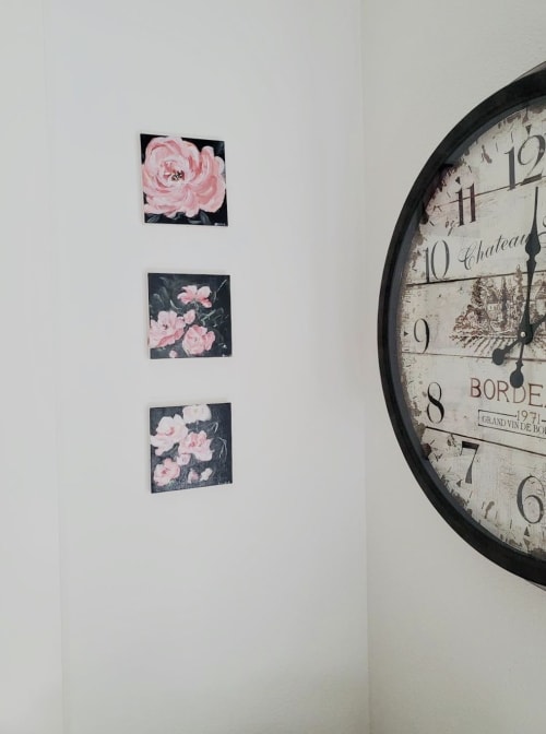 Set of 3 mini flower paintings | Oil And Acrylic Painting in Paintings by Arohika Verma