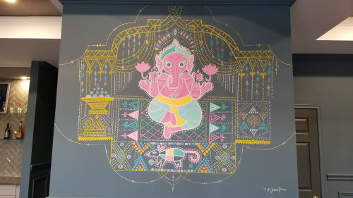 Ganesh Mural by Jasmin Pannu | Murals by Jasmin Pannu