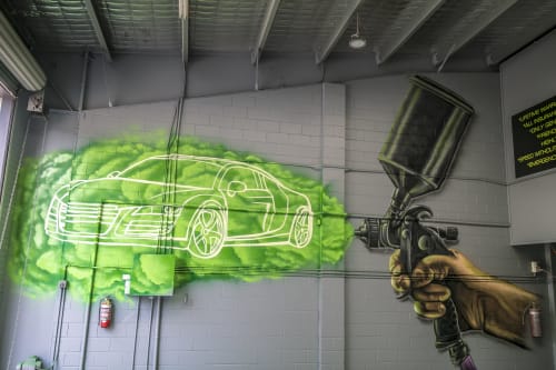 Bodytech Automotive - Factory Murals | Murals by Blackbook Ink | Bodytech Automotive in Castle Hill