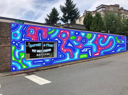 Wall Mural | Murals by Jonathan Olaya | Scruff To Fluff in Kirkland
