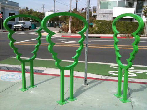 Bike Rack | Public Sculptures by Jody Zellen | Santa Monica, CA in Santa Monica
