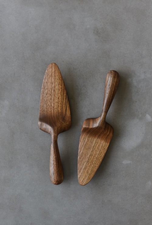 Walnut Wood Cake Server | Serving Utensil in Utensils by Creating Comfort Lab