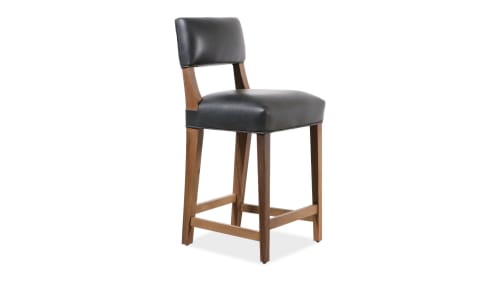 Bruno Stool by Costantini in Argentine Rosewood and Leather | Counter Stool in Chairs by Costantini Design