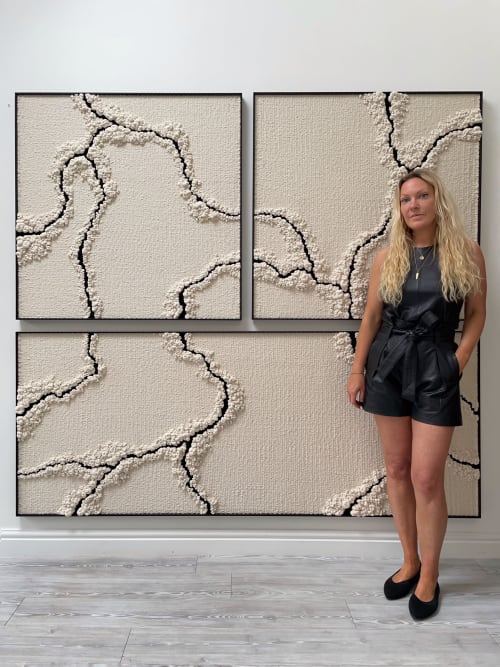 Woven wall art frame (Gorge 015, 016 & 017) | Tapestry in Wall Hangings by Elle Collins
