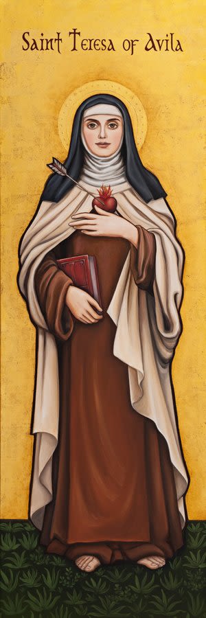 St Teresa of Avila - Giclee on Canvas | Art & Wall Decor by Ruth and Geoff Stricklin (New Jerusalem Studios)