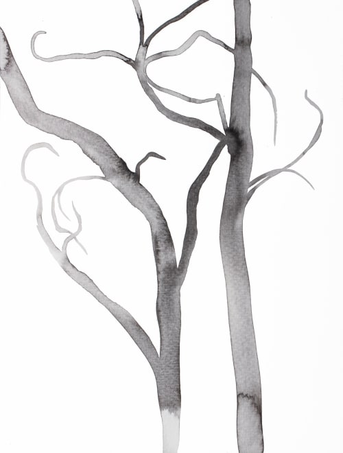 Barren No. 15 : Original Watercolor Painting | Paintings by Elizabeth Becker
