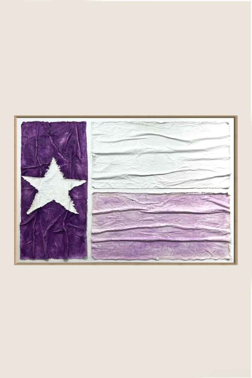 Flags TX F4060 E | Mixed Media in Paintings by Michael Denny Art, LLC