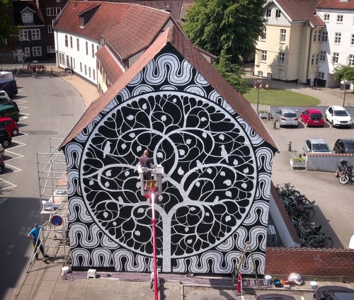 Mural In Odense Denmark By No Title Seen At Christiansgade Odense Wescover
