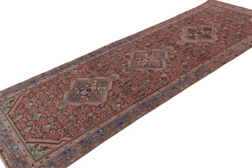 Vintage Persian runner with Red, Beige-Brown Patterns by Rug | Rugs by Rug and Kilim