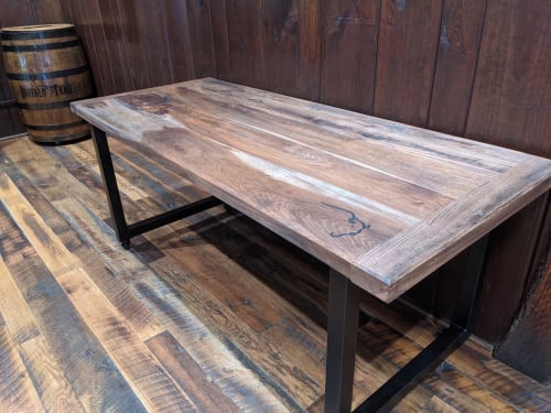 William A Ney | Banquette Table in Tables by Ney Custom Tables : Design and Fabrication | Buffalo Trace Distillery in Frankfort