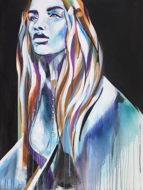 Ella | Oil And Acrylic Painting in Paintings by Hannah Adamaszek
