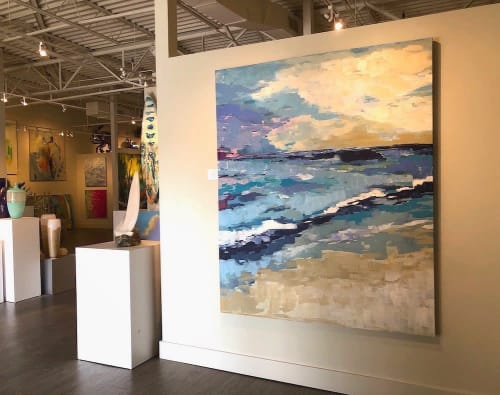 Gallery Vibe Waterscape in acrylic on gallery wrap canvas | Paintings by Sarah Caton Wynne | Gallery Vibe in Naples