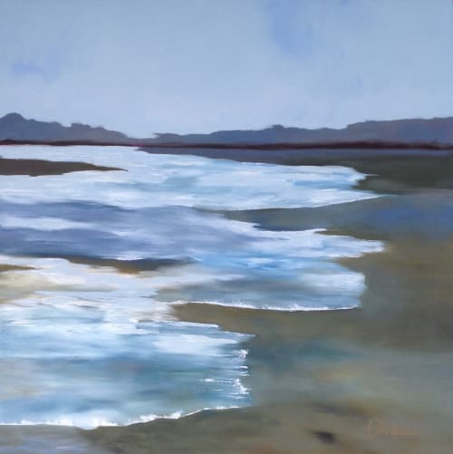 Large Modern Seascape | Oil And Acrylic Painting in Paintings by Janet Bludau Fine Art