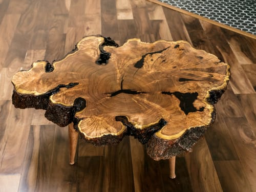 Rustic Mesquite Live Edge Coffee Table