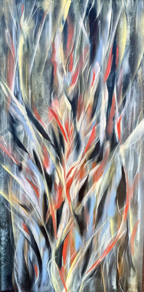 Black Bird of Paradise | Oil And Acrylic Painting in Paintings by Kozyuk Gallery