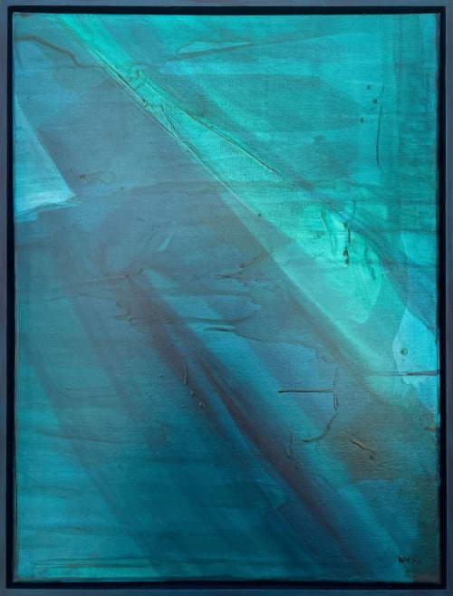 DEEP ABYSS original painting | Mixed Media in Paintings by Stacey Warnix Studio