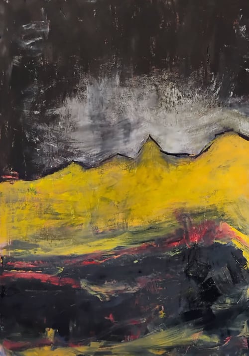 Red Mist | Oil And Acrylic Painting in Paintings by Wyldwood Table Co.