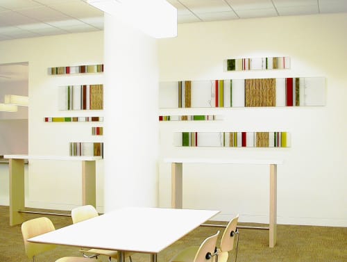 Cellular Barcode Installation | Wall Hangings by Marcia Stuermer | Visa Global HQ in Foster City