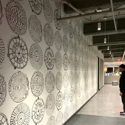 NYC Manhole | Wallpaper by Merenda Wallpaper | ViacomCBS in New York