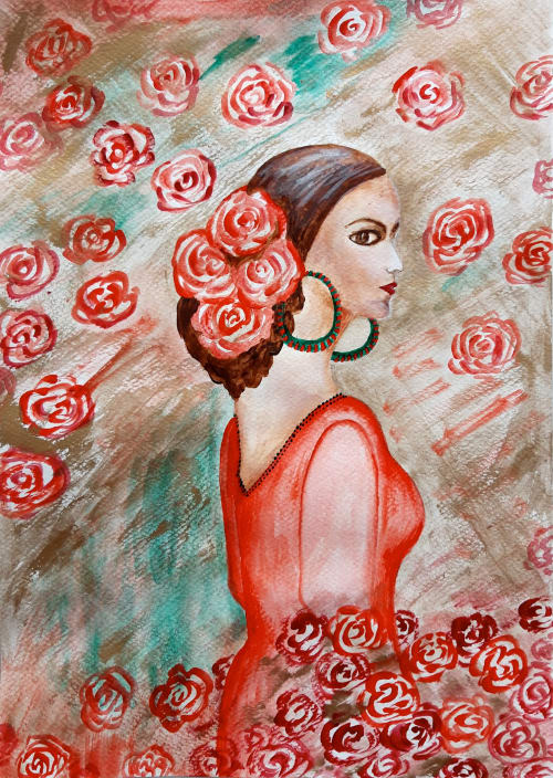 Seduction | Oil And Acrylic Painting in Paintings by Elena Parau