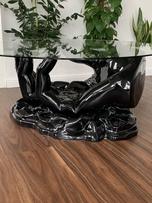 Beautiful black hand table all hand made in Europe luxus art | Coffee Table in Tables by ultimate European