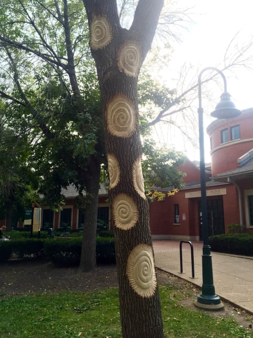 Solspirals | Public Sculptures by Anne Alexander Sculptor | Harrison Park in Chicago