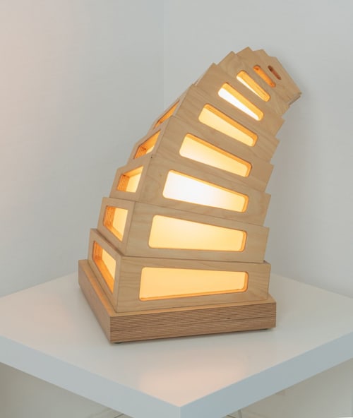 Nautilus Chaos Lamp | Table Lamp in Lamps by Ashoke Chhabra