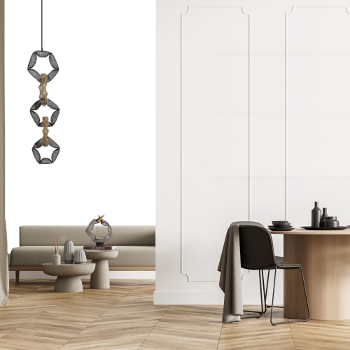 Steel Wire Mesh Hanging Sculpture # 18 | Sculptures by Anne Lindsay