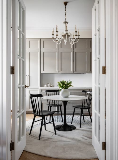 Rug Composition VII round abstract nude