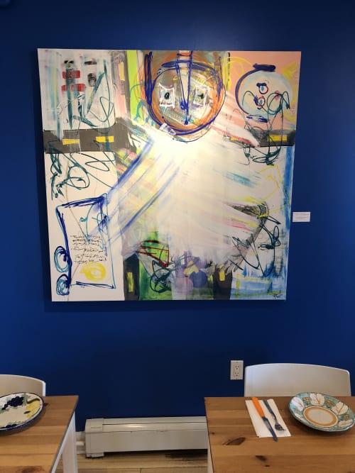 A Couple of Clowns in the Neighbourhood | Paintings by Bev Hotchkiss | Pieza Pizzeria in Niagara-on-the-Lake