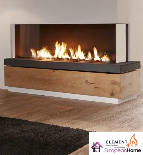 Bidore 140 Corner Style Gas Fireplace | Fireplaces by European Home